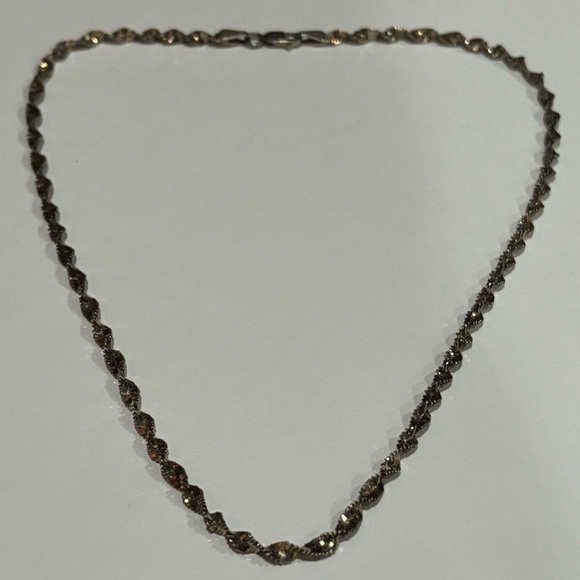 INTERGEM Vintage 925 Sterling Silver & Gold Two Tone Twisted Chain Necklace - Picture 2 of 8